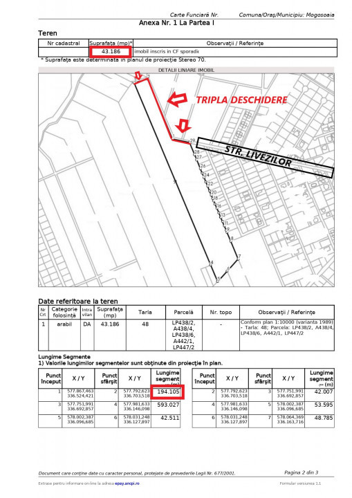 Teren 43.186 mp-Mogosoaia-Livezilor-pretabil investitie proiect